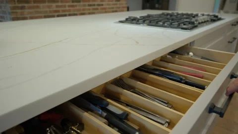 Elements of Modern new Kitchen Interior Design in a newly renovated house, A Video stock 289048864