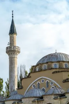 Elements of the mosque: towers and external decoration. Foto stock