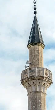 Elements of the mosque: towers and external decoration. Stock Photos