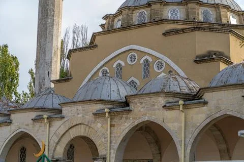 Elements of the mosque: towers and external decoration. Foto stock
