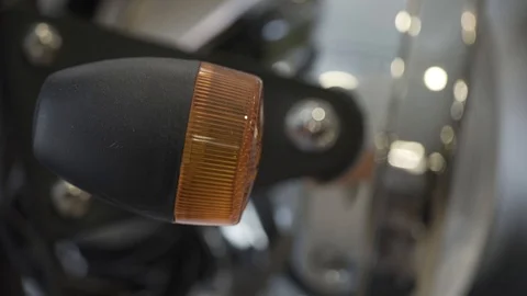Elements of a motorcycle as an interior design Stock Footage 95048893