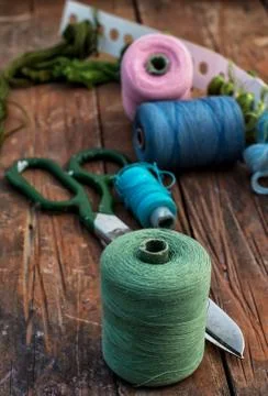 Elements of needlework 库存照片