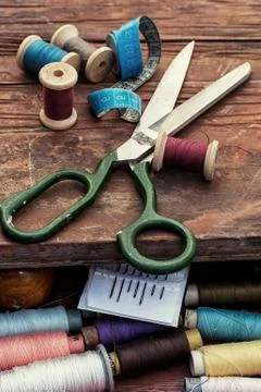 Elements of needlework Foto stock