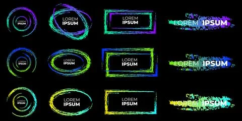 Elements for note-taking, highlighting, and underlining in Hand drawn-style.. Stock Illustration