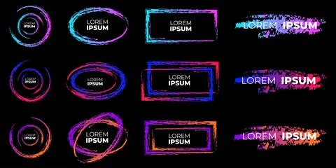 Elements for note-taking, highlighting, and underlining in Hand drawn-style.. Stock Illustration