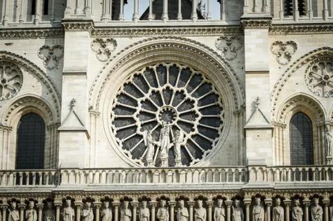 Elements of Notre dame cathedral Stock-Fotos