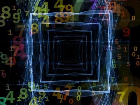 Elements of Numbers Stock Illustration