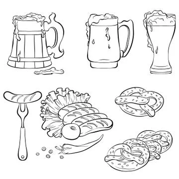 Elements of Oktoberfest Stock Illustration