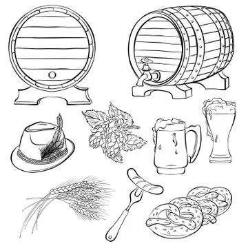 Elements of Oktoberfest Illustrazione stock