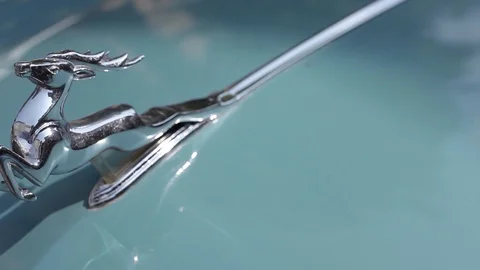 Elements of the old Soviet car GAZ 21 Stock Footage 95336983