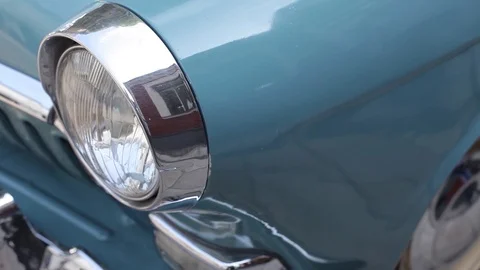 Elements of the old Soviet car GAZ 21 Stock Footage 95337201