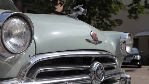 Elements of the old Soviet car GAZ 21 Stock Footage 95337433