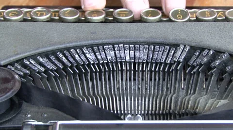 Elements of the old typewriter Video stock 33638747