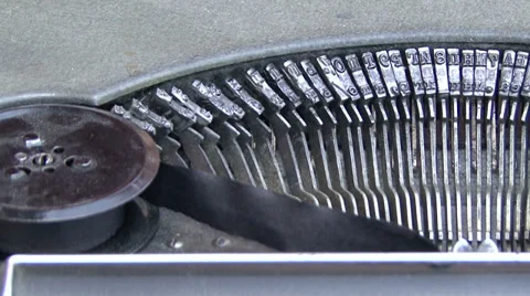 Elements of the old typewriter Stock Footage 33638789