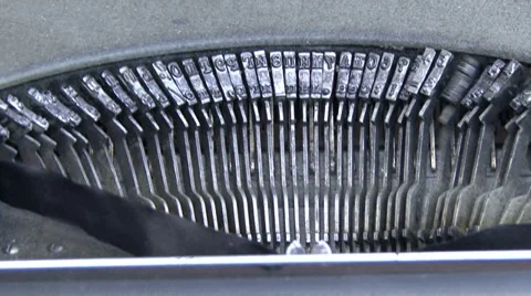 Elements of the old typewriter Stock-Footage 33638979