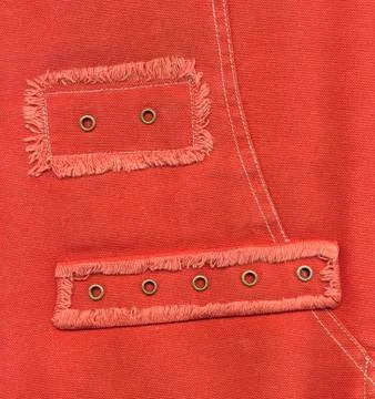 Elements of orange jeans Foto stock