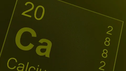 Elements of the periodic table close-up. Smooth motion. View angle: Dutch corner Stock Footage 82197922