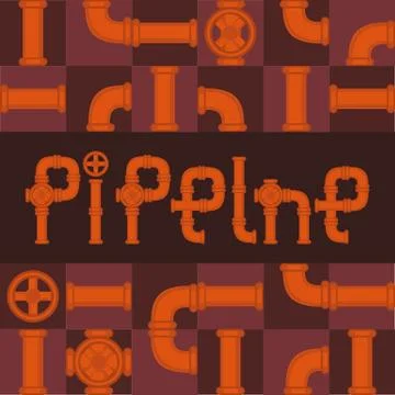 Elements of the pipeline Stock Illustration