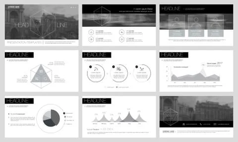 Elements for presentation templates. 스톡 일러스트