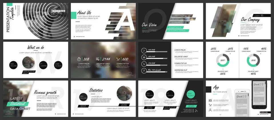 Elements for presentation templates. Stock Illustration