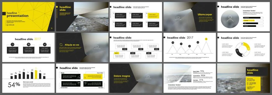 Elements for presentation templates. 스톡 일러스트