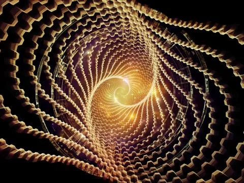Elements of Radial Fractal Texture 스톡 일러스트