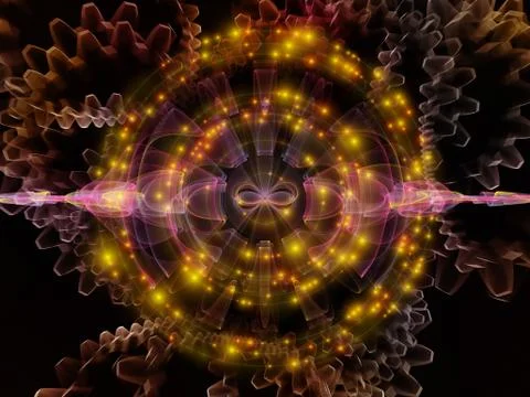 Elements of Radial Oscillation Illustrazione stock