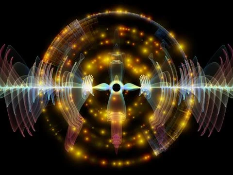 Elements of Radial Oscillation Stock Illustration