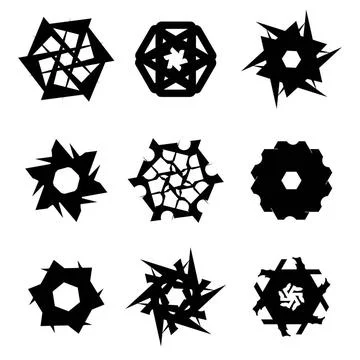 Elements Set of Black Elements Isolated on White Background. Copyright: xZ... Stock Photos