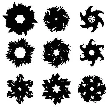 Elements Set of Black Elements Isolated on White Background. Copyright: xZ... Stock Photos