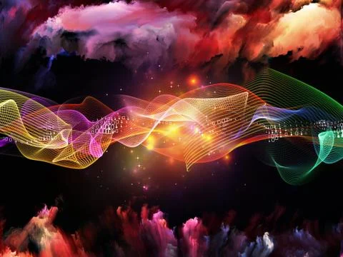 Elements of Sine Wave Stock Illustration