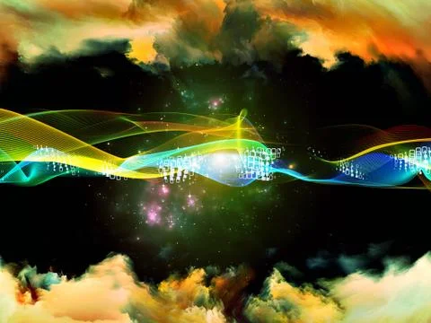 Elements of Sine Wave Stock Illustration