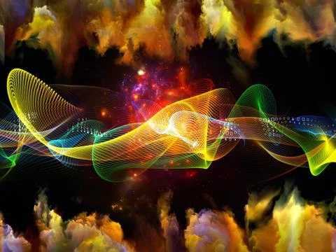 Elements of Sine Wave Stock Illustration