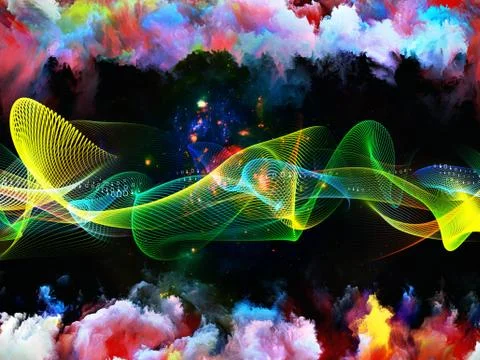 Elements of Sine Wave Stock Illustration