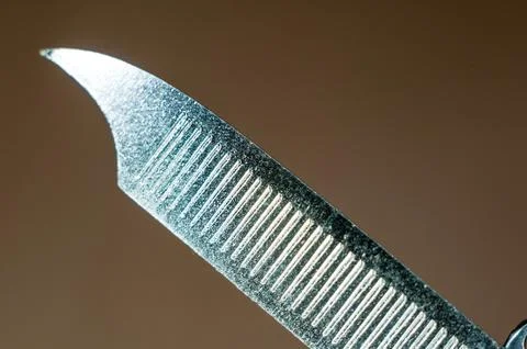 Elements small foldable steel multitool, close up, macro Stockfoto's