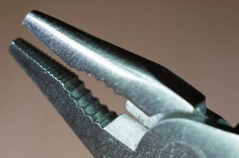 Elements small foldable steel multitool, close up, macro Stockfoto's