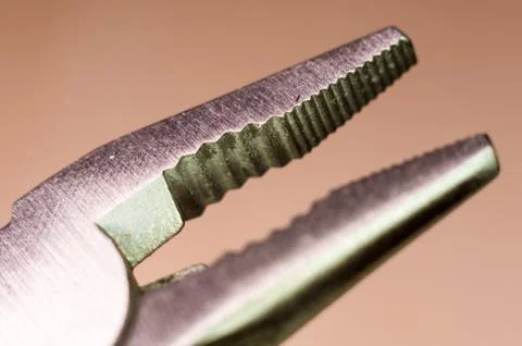 Elements small foldable steel multitool, close up, macro Stockfoto's