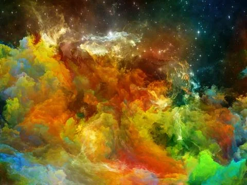 Elements of Space Nebula Stock Illustration
