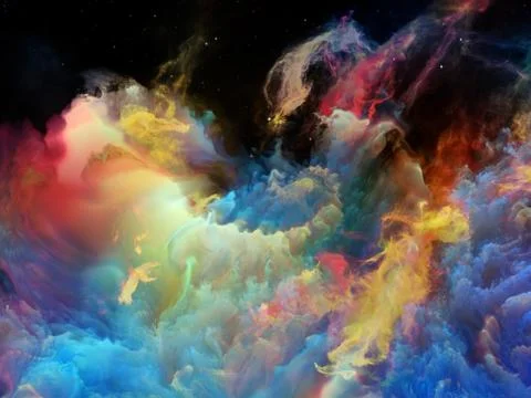 Elements of Space Nebula Stock Illustration