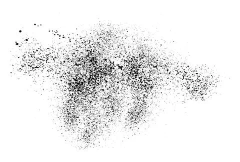 Elements of spray paint,  ink blots. Vector illustration Stock Illustration
