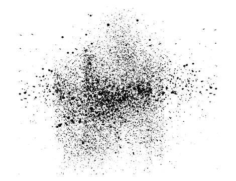 Elements of spray paint,  ink blots. Vector illustration Stock Illustration