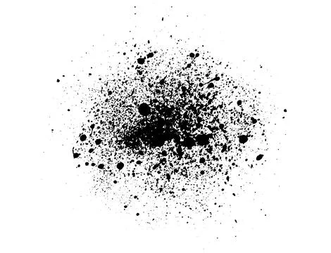 Elements of spray paint,  ink blots. Vector illustration Illustrazione stock