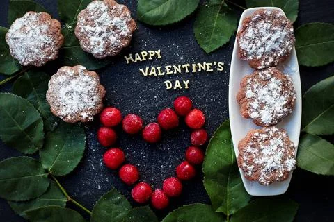 Elements for St. Valentine s Day Still Life inscription Happy Valentine, c... Stock Photos