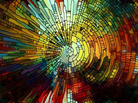 Elements of Stained Glass Illustrazione stock