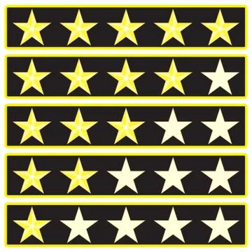 Elements star rank game interface Illustrazione stock