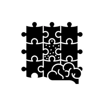 Elements of strategy black icon, vector sign on isolated background. Elements of Stock Illustration