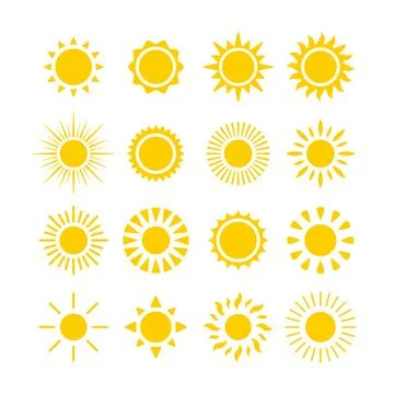 Elements-sun-icon Stock Illustration