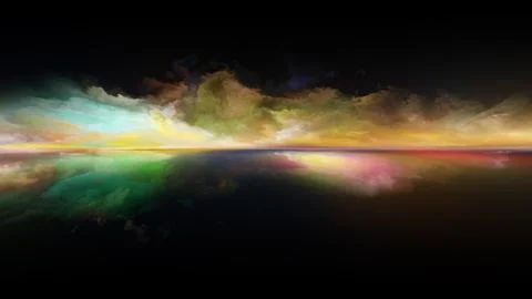 Elements of Sunset Stock Illustration