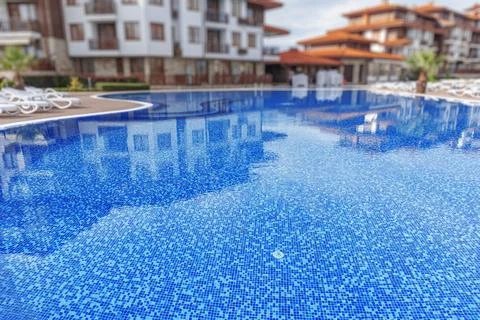 Elements of a swimming pool. Stock Photos