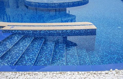 Elements of a swimming pool. Stock Photos